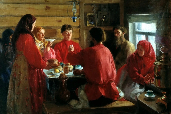 В крестьянской избе. 1902 г.